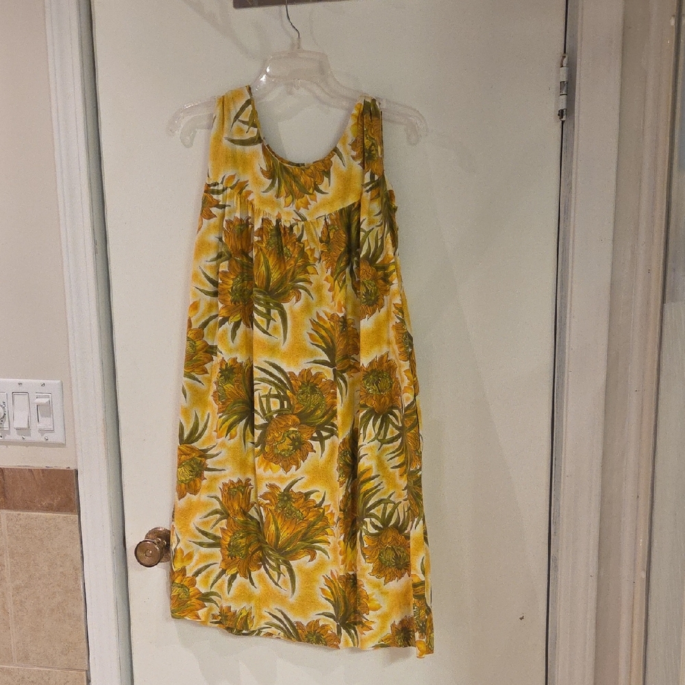Floral Yellow Ladies Dress
